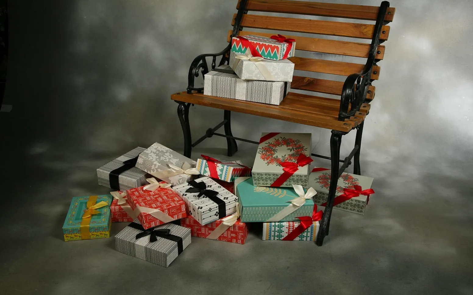Christmas box, gift packaging and gift